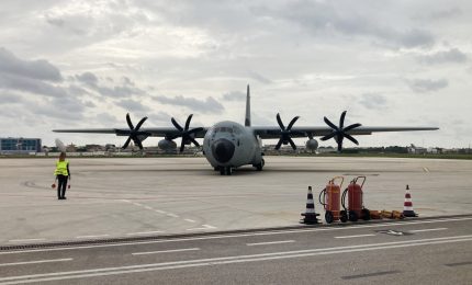 Medio Oriente, secondo C-130 dell'Aeronautica Militare con aiuti